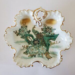 Peacock Ruffled Bowl